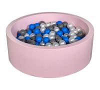 Piscine à balles Aire de jeu + 200 balles rose perle, bleu, gris Bleu G
