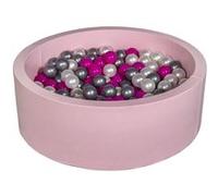 Piscine à balles Aire de jeu + 200 balles rose perle, rose, argent Rose G