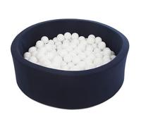 Piscine À Balles Aire De Jeu + 300 Balles Bleu Marine Blanc