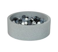 Piscine À Balles Aire De Jeu + 300 Balles Noir, Blanc, Transparent, Gris