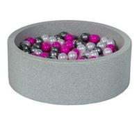 Piscine À Balles Aire De Jeu + 300 Balles Perle, Rose, Argent