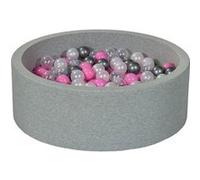 Piscine À Balles Aire De Jeu + 300 Balles Perle, Transparent, Rose Clair, Argent