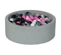 Piscine À Balles Aire De Jeu + 450 Balles Noir, Blanc, Transparent, Rose Clair, Gris
