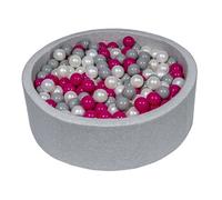 Piscine À Balles Aire De Jeu + 450 Balles Perle, Rose, Gris