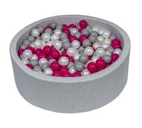 Piscine À Balles Aire De Jeu + 450 Balles Perle, Rose, Gris
