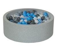 Piscine À Balles Aire De Jeu + 450 Balles Perle, Transparent, Gris, Bleu Clair