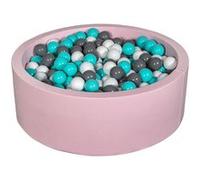Piscine à balles Aire de jeu + 450 balles rose blanc,gris,turquoise Blanc G