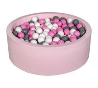 Piscine À Balles Aire De Jeu + 450 Balles Rose Blanc,Rose Clair,Gris