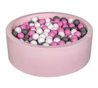 Piscine à balles Aire de jeu + 450 balles rose blanc,rose clair,gris Blanc G