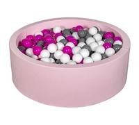 Piscine À Balles Aire De Jeu + 450 Balles Rose Blanc,Rose,Gris