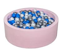 Piscine À Balles Aire De Jeu + 450 Balles Rose Perle, Bleu, Argent