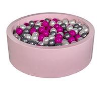 Piscine À Balles Aire De Jeu + 450 Balles Rose Perle, Rose, Argent