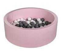 Piscine à balles blanc, gris - 150 balles rose