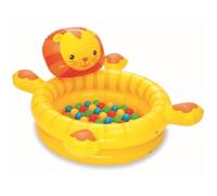 Piscine à balles gonflable BESTWAY Ball Pit Lion 111x98x61 cm - 50 balles inclues - Vinyl ultra résistant