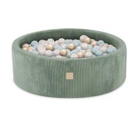 Piscine à balles MISIOO 90x30 cm 200 balles velours côtelé Vert