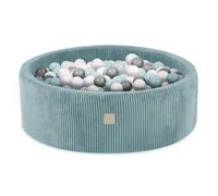 Piscine à balles MISIOO 90x30 cm velours côtelé bleu