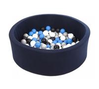Piscine À Balles Noir,Blanc,Bleu,Gris - 150 Balles Bleu Marine