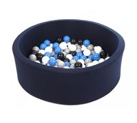 Piscine à balles noir,blanc,bleu,gris - 150 balles bleu marine