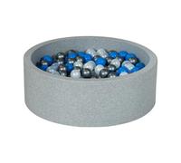 Piscine à balles perle, bleu, argent - 300 balles