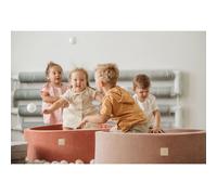 MeowBaby® Beige Piscine à Balles Ronde 90x40cm, balles: Doré/Beige/Blanc/Transparent