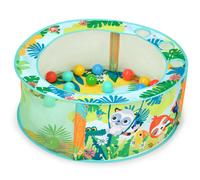 Bright Starts - Piscine à balles Rowdy Rainforest - pliable, sac de transport, 20 balles, Ø80cm