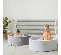 Piscine à Balles Ronde + 300 Balles RBG - Grise