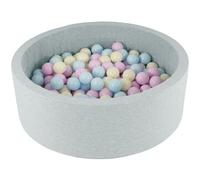 My Velinda Piscine à balles – Aire de jeu pour enfant +150 balles Rose/Bleu/Jaune (Pastel)