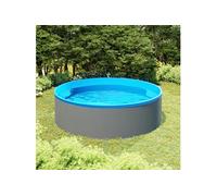 Piscine à éclaboussures - vidaXL - 350x90 cm - Acier - Gris et bleu - 7200 L