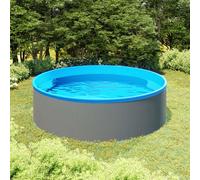 Piscine à éclaboussures - vidaXL - 350x90 cm - Acier - Gris et bleu - 7200 L