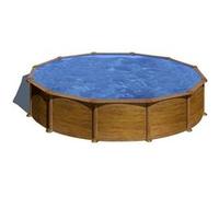 Piscine acier aspect bois Mauritius ronde 5,70 x 1,32 m - Gré Bois G