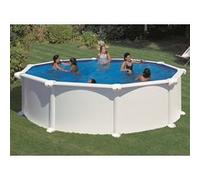 Piscine acier blanc Atlantis ronde 4,80 x 1,32 m - Gré Couleur Unique G