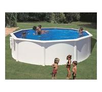 Piscine acier blanc Bora Bora ronde 4,80 x 1,22 m - Gré Couleur Unique G