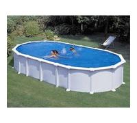 Piscine acier blanc Haïti ovale 7,44 x 3,99 x 1,32 m - Gré Couleur Unique G