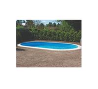 Piscine acier enterrée ovale en kit 5.25mx3.2mx1.5m Edg WM241