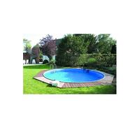 Piscine enterrée en acier - Diamètre 5m x Hauteur 1,50m - Couleur bleu - Kit complet de construction