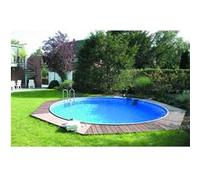 Piscine enterrée en acier - Diamètre 5m x Hauteur 1,50m - Couleur bleu - Kit complet de construction