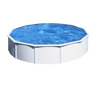 GRE - Piscine hors-sol ronde acier Fidji Ø4,80 m H1,22 m Filtration à sable blanche