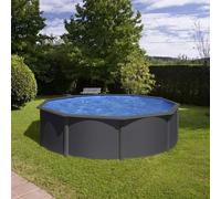 Piscine acier Gre aspect gris anthracite Louko ronde - 3,00 x h1,20m