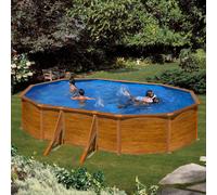 Piscine acier Gré ovale Sicilia 527 x 327 x H.122 cm - Filtre à cartouche