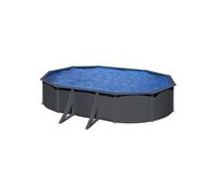 Piscine acier gris anthracite louko ovale 5,27 x 3,27 x 1,22 m - gré
