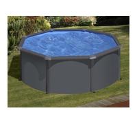 Piscine acier gris anthracite Louko ronde 3,20 x 1,22 m - Gré