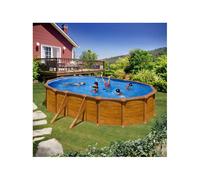 Piscine acier ovale Pacific - 634 x 399 x H 122 cm (+Filtre à sable)