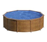 Piscine acier Pacific - Imitation bois - Ronde - Ø 4,60 m x 1,20 m - Gre - Piscine acier