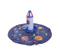 Piscine arroseur - Tapis gonflable - Arroseur d'extérieur antidérapant - Bateau à fusée - Pour et filles