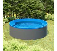 vidaXL Piscine avec écumoire suspendue et pompe 350x90 cm Gris