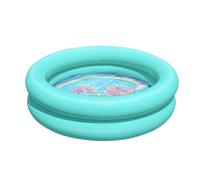 Bestway Pataugeoire gonflable ronde Ø 61 x 15 cm, 2 boudins — couleurs assorties (vert ou violet)