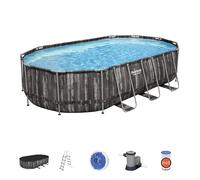Bestway Power Steel 20' x 12' x 48"/6.10m x 3.66m x 1.22m Oval Pool Set