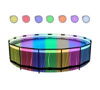 Bestway Steel Pro Max Kit Piscine Hors Sol Ronde avec Lampe LED - 457 cm x 457 cm x 107 cm - Gris