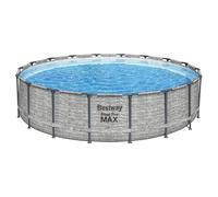 Piscine Bestway Ronde Steel Pro Max Decor Pierre 5,49 x h1,22m