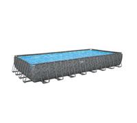 Bestway Kit Piscine Hors Sol rectangulaire APX 365-956 cm x 488 cm x 132 cm - Gris foncé